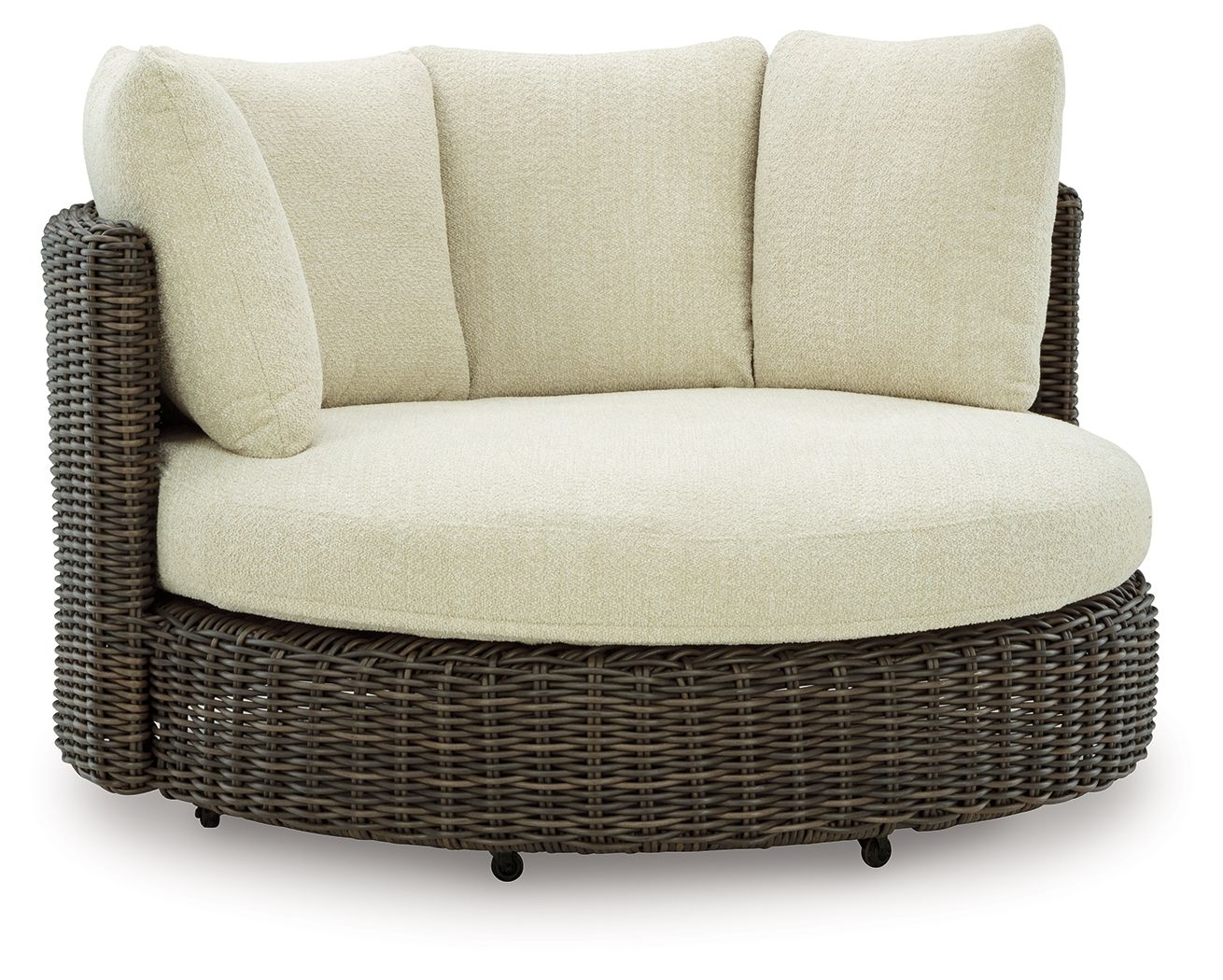 Kimora - Beige / Dark Brown - Swivel Lounge Chair With Cushion - Urban Living Furniture (Los Angeles, CA)