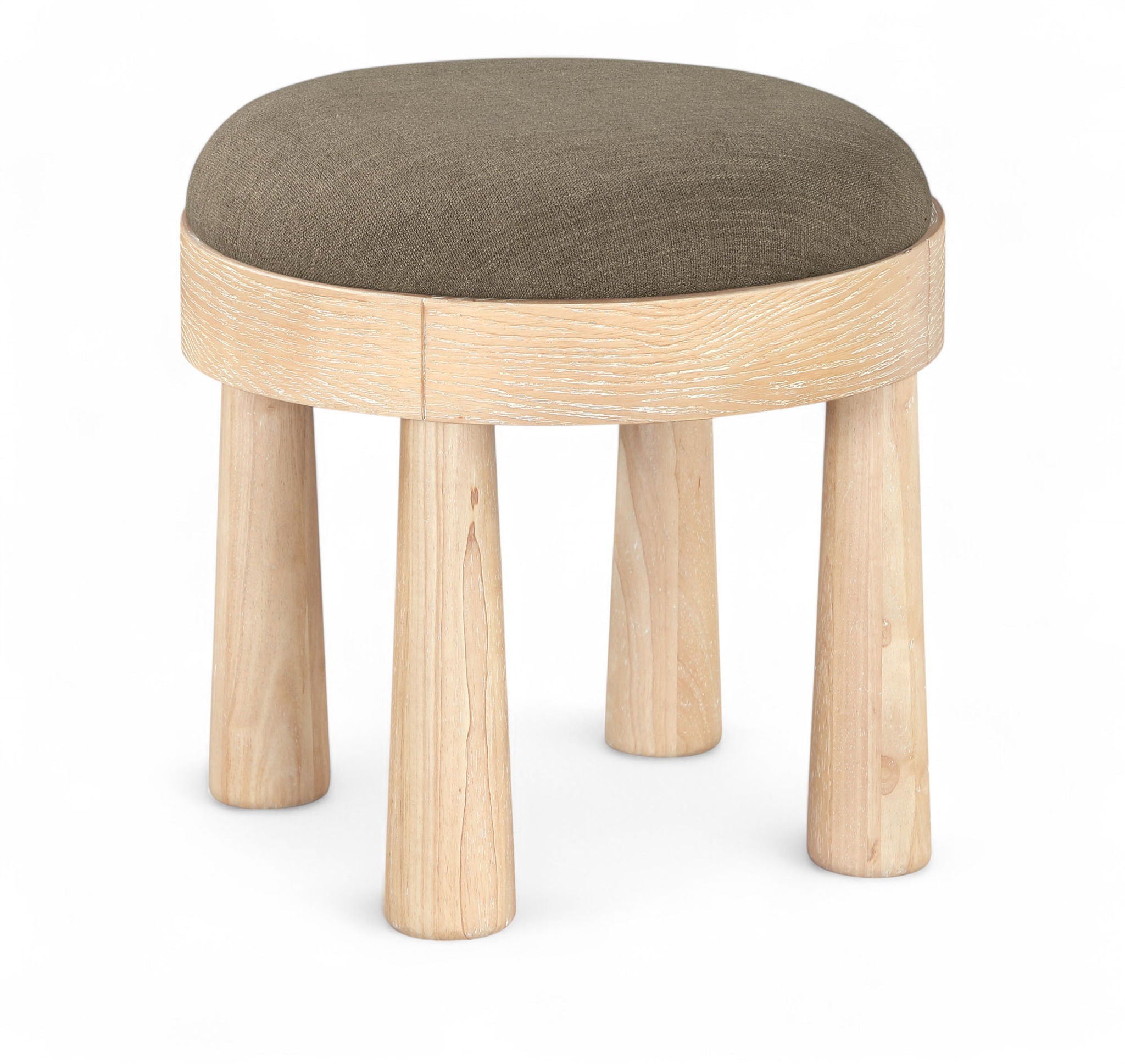 Larea - Linen Textured Fabric Ottoman - Natural Base - Urban Living Furniture (Los Angeles, CA)