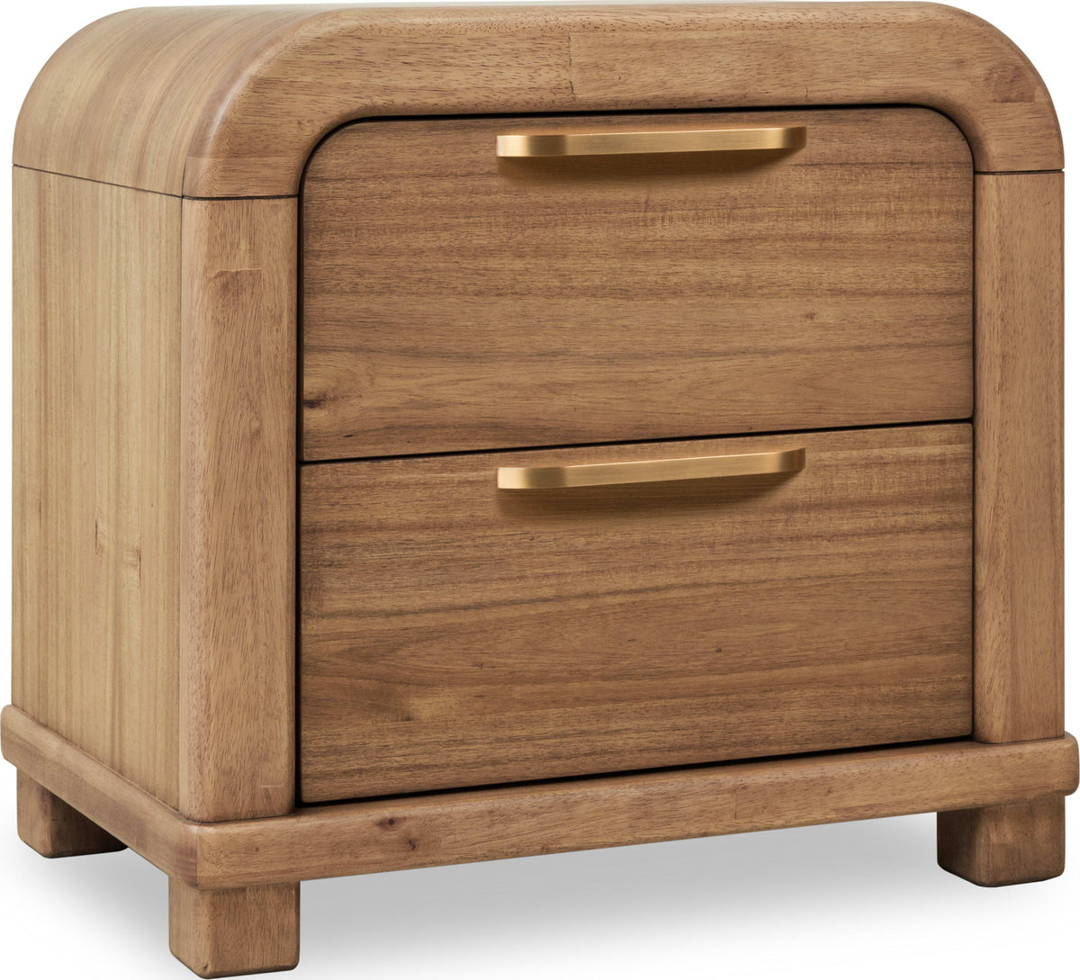 Kione - Two Drawer Acacia Wood Nightstand - Lioness