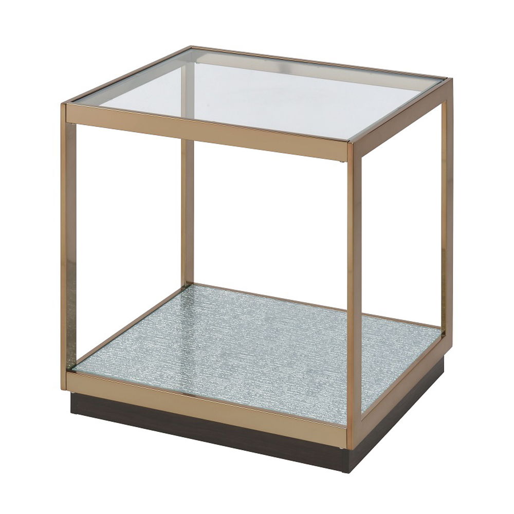 Kaia - End Table - Glass & Gold - Urban Living Furniture (Los Angeles, CA)