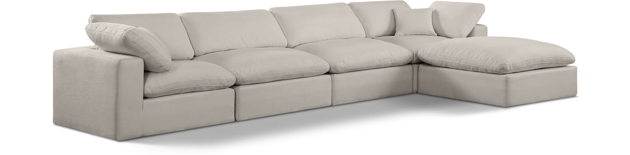 Comfy - 5 Piece Linen Modular Sectional With Chaise - Urban Living Furniture (Los Angeles, CA)