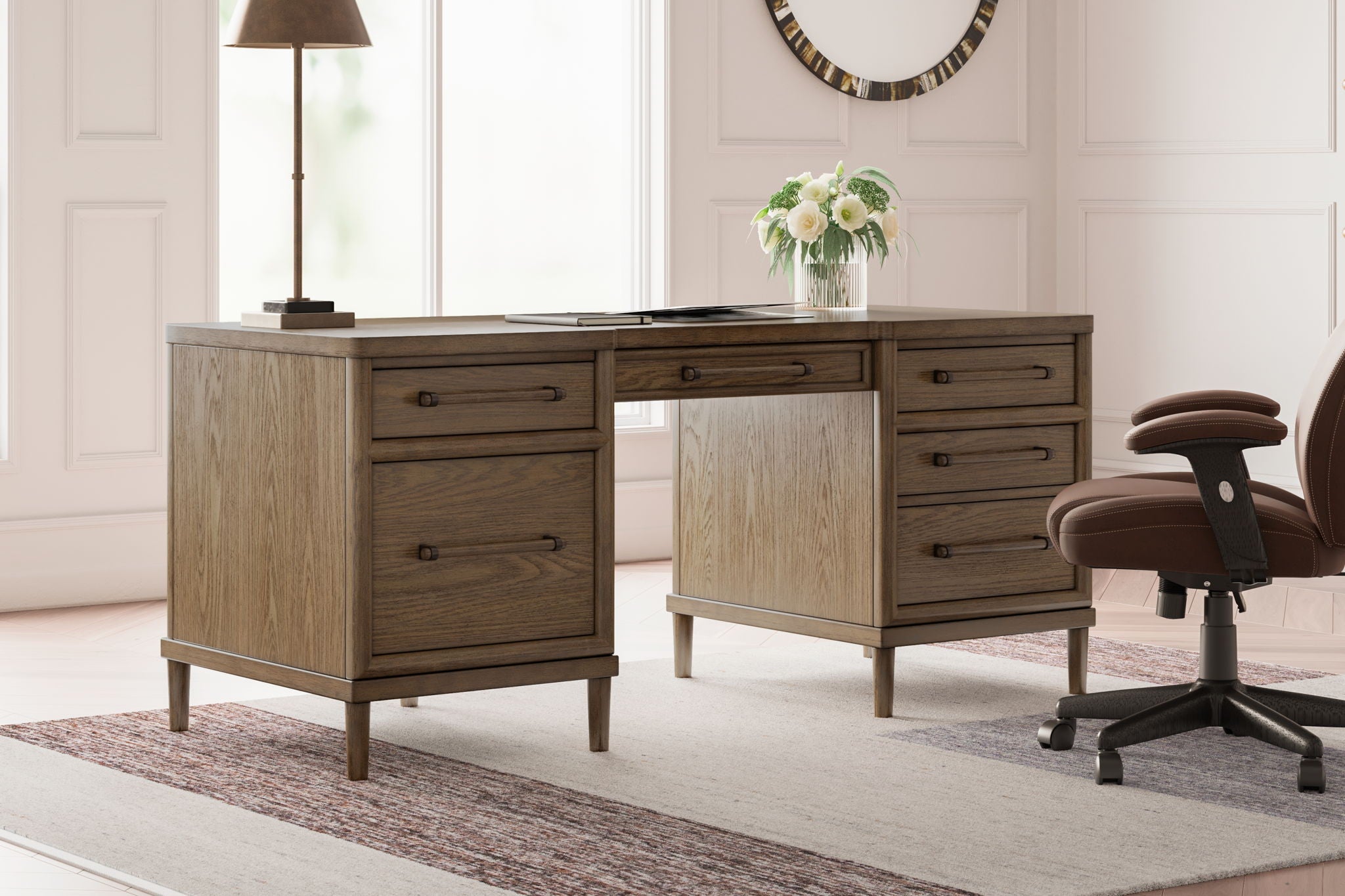 Roanhowe - Brown - Home Office Desk - Urban Living Furniture (Los Angeles, CA)