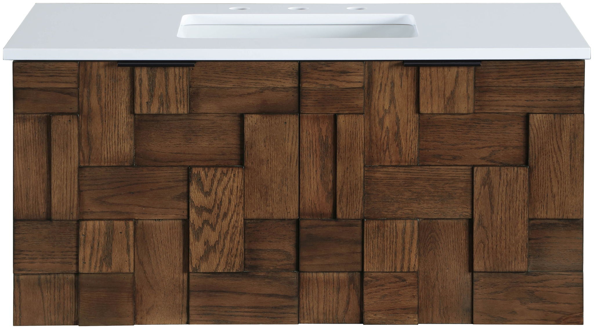 Leonardo - Engineered Stone And Solid Wood 24" Wall Mounted Bathroom Vanity - Urban Living Furniture (Los Angeles, CA)