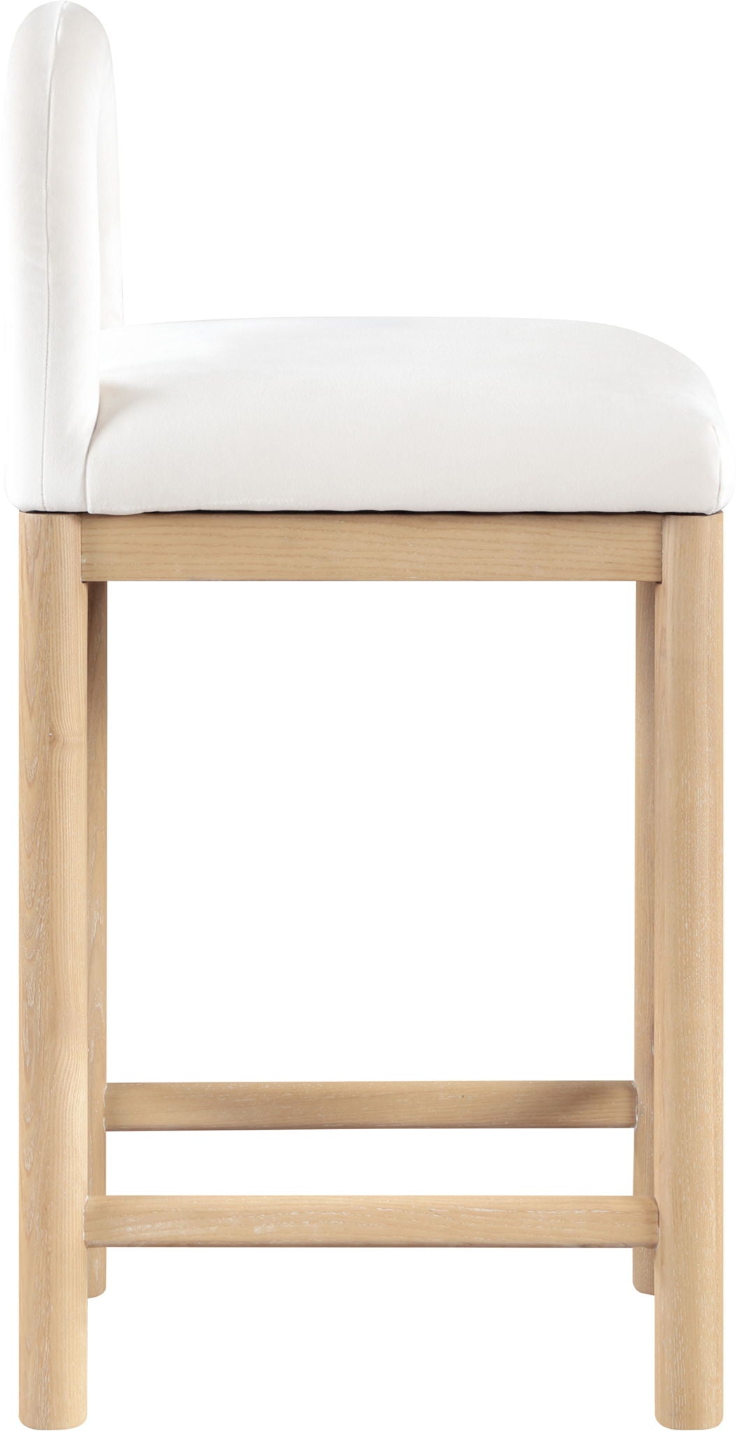 Conrad - Velvet Counter Stool With Natural Legs - Urban Living Furniture (Los Angeles, CA)