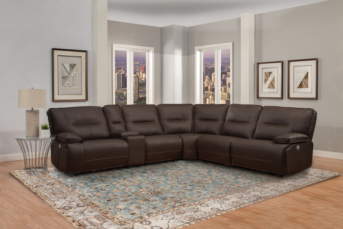 Spartacus - Power Left Arm Facing Recliner - Chocolate