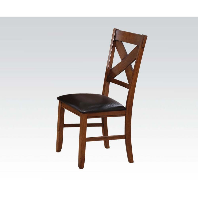 Apollo - Side Chair (Set of 2) - Espresso PU & Walnut - Urban Living Furniture (Los Angeles, CA)