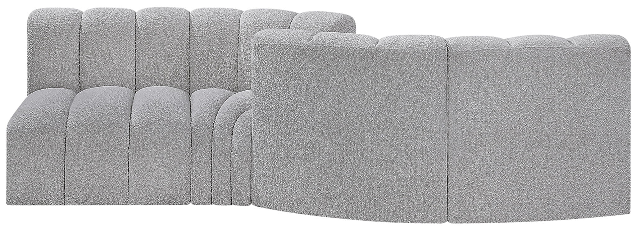 Arc - Boucle Fabric 4 Piece Sofa