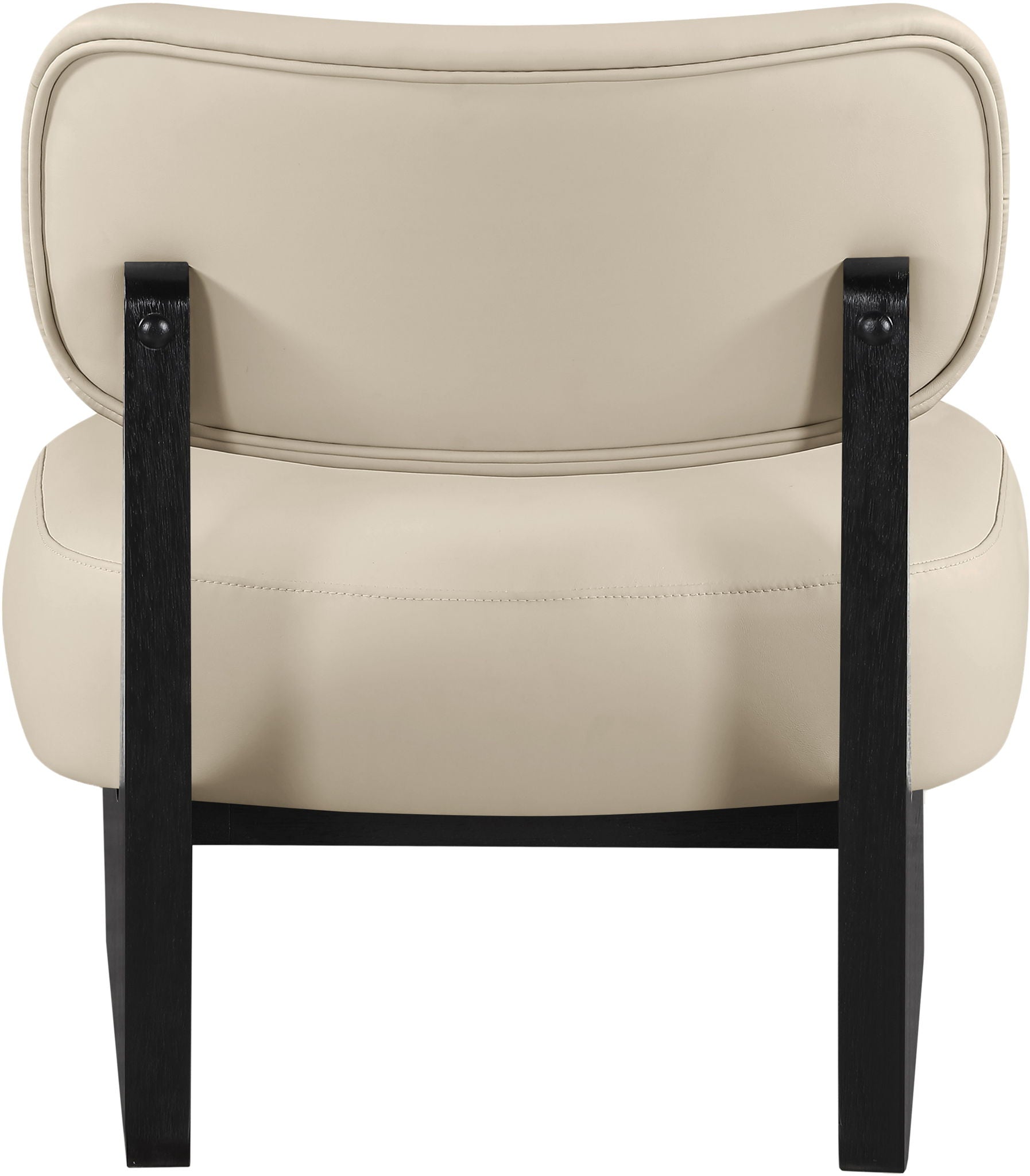 Vetra - Vegan Leather Upholstered Accent Chair With Black Base