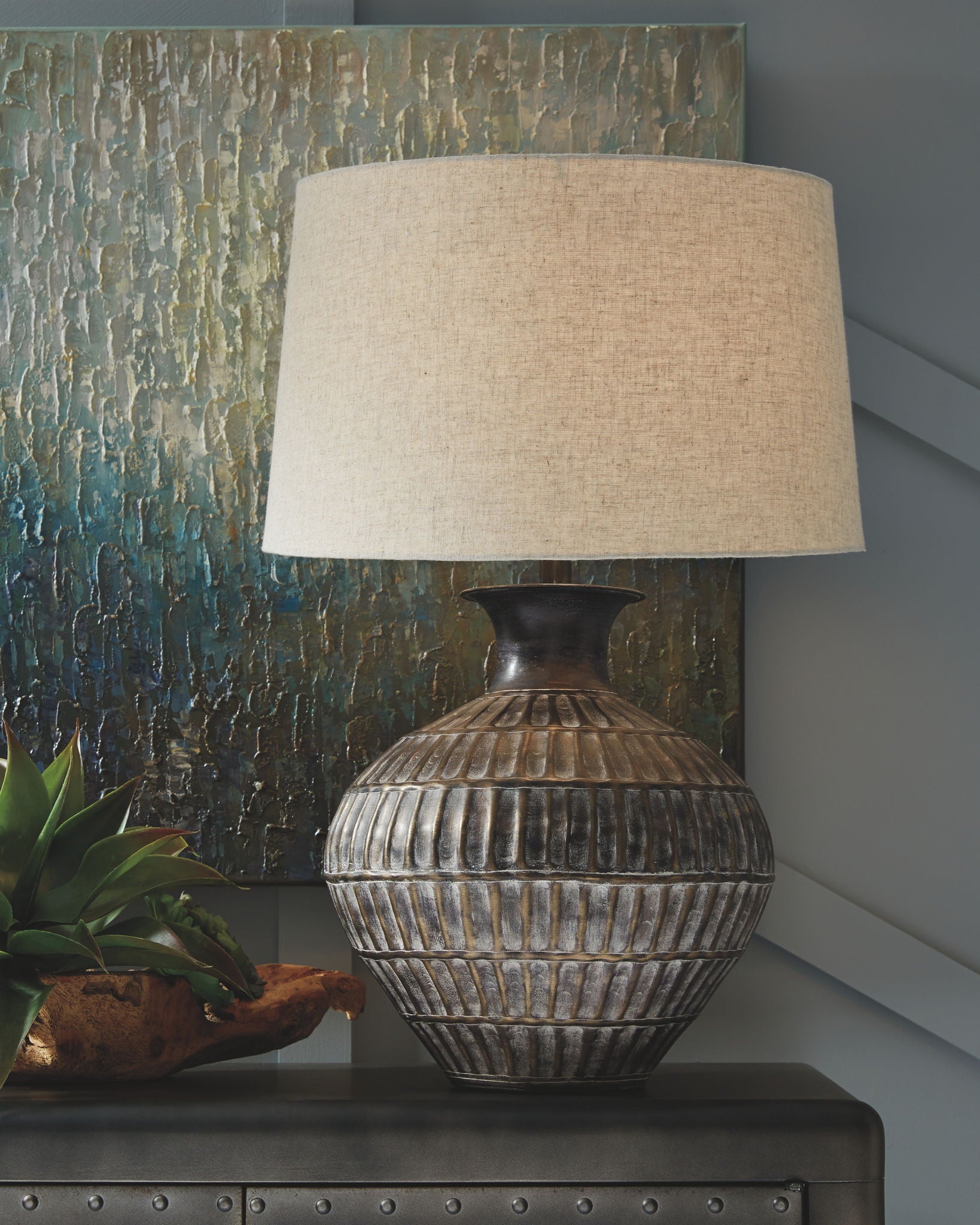 Magan - Antique Bronze Finish - Metal Table Lamp - Urban Living Furniture (Los Angeles, CA)