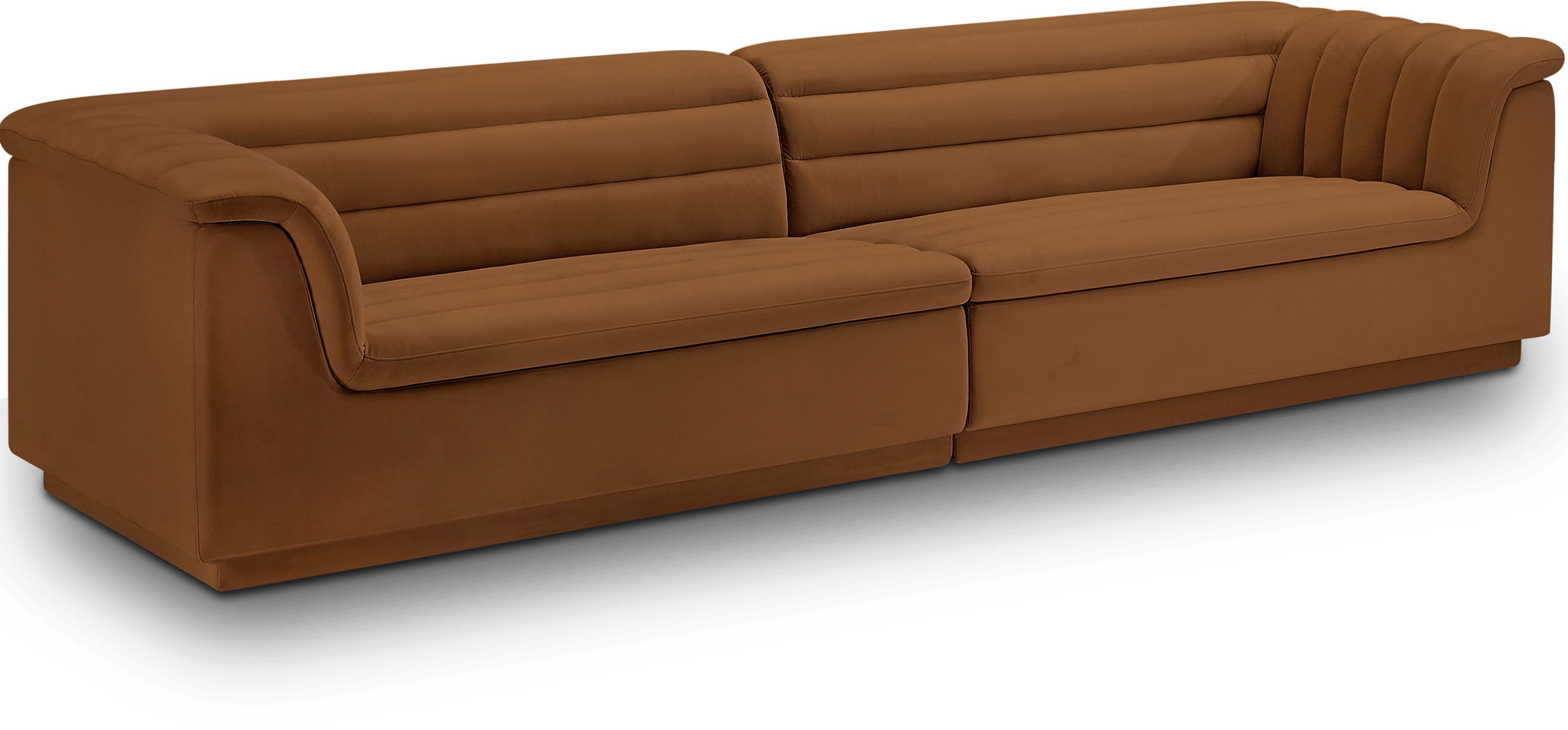 Cascade - Velvet Modular Sofa - Saddle - Urban Living Furniture (Los Angeles, CA)