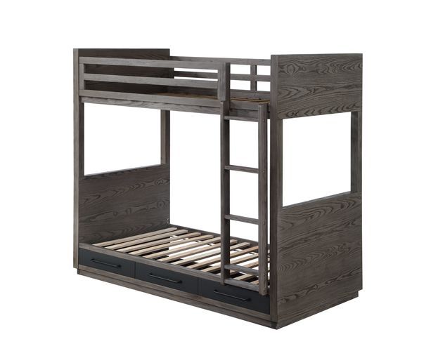 Estevon - Bunk Bed - Gray Oak Finish - Urban Living Furniture (Los Angeles, CA)