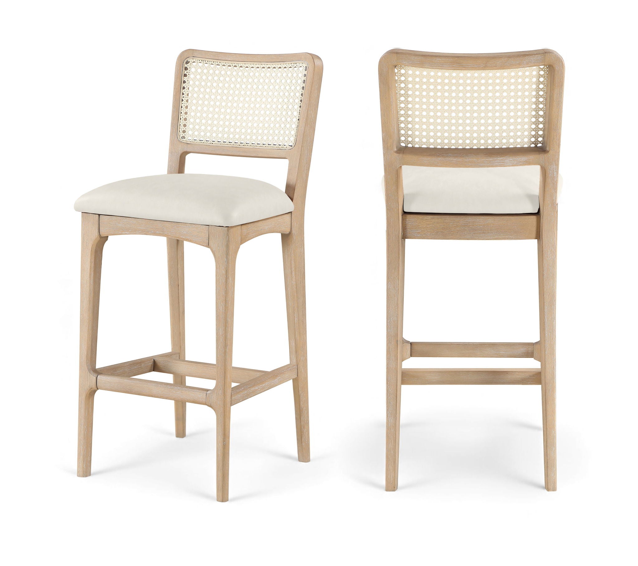 Atrium - Upholstered Bar Stool (Set of 2) - Brushed Natural Frame - Urban Living Furniture (Los Angeles, CA)