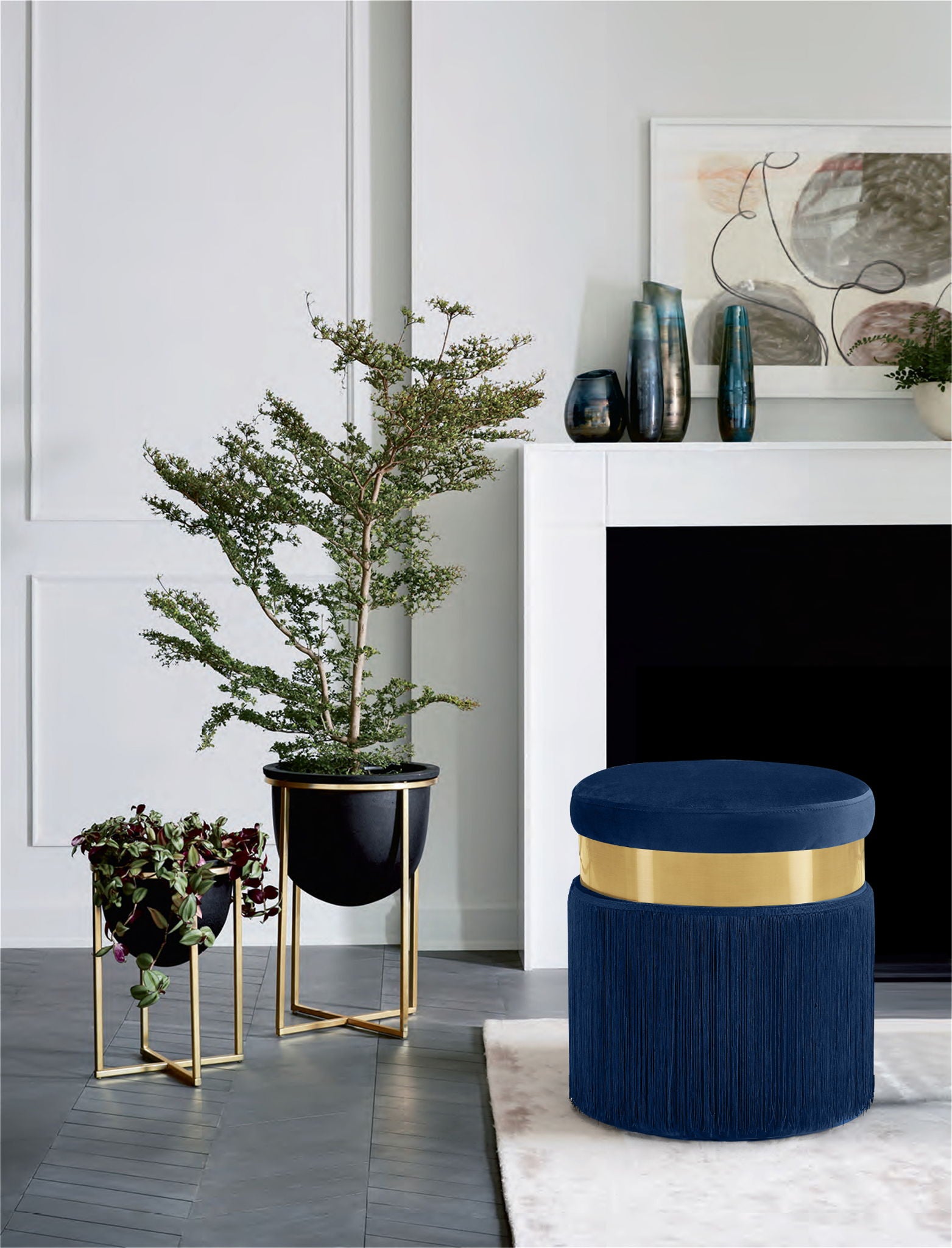 Yasmine - Stool Ottoman - Urban Living Furniture (Los Angeles, CA)