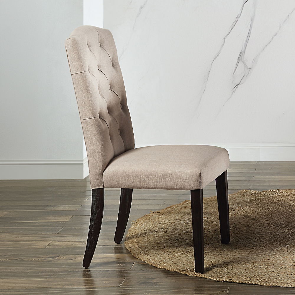 Gerardo - Side Chair (Set of 2) - Beige Linen & Weathered Espresso - Urban Living Furniture (Los Angeles, CA)
