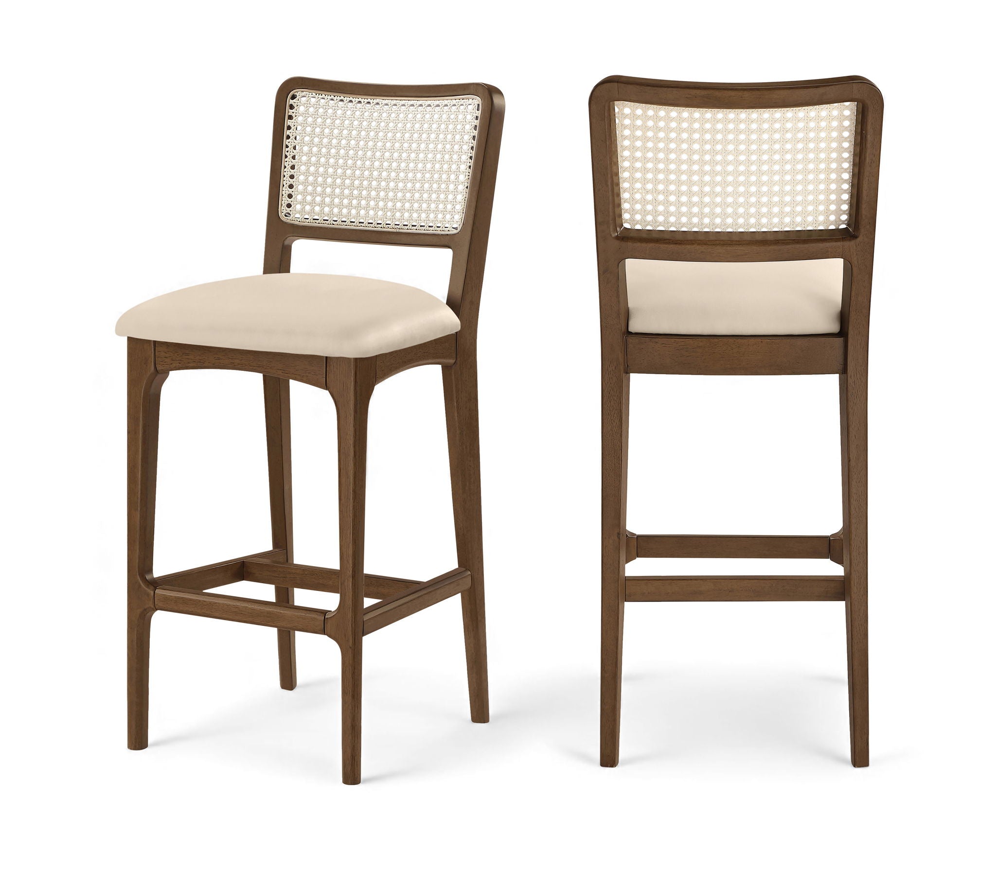 Atrium - Upholstered Bar Stool (Set of 2) - Brushed Brown Frame - Urban Living Furniture (Los Angeles, CA)