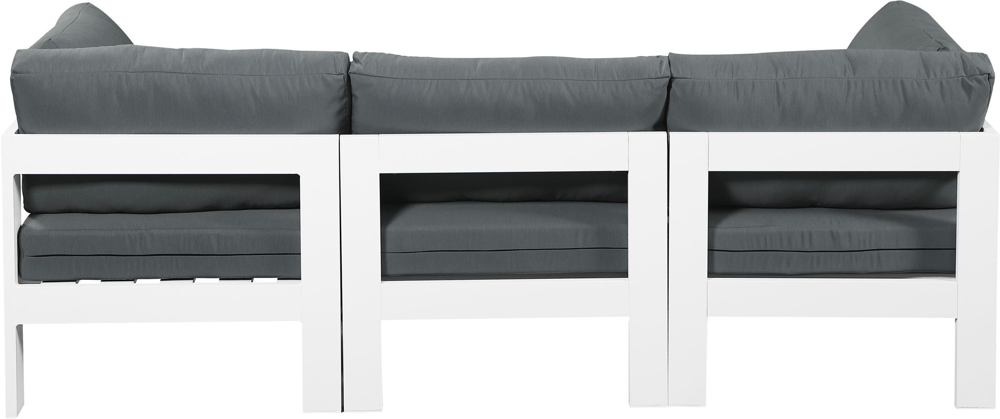 Nizuc - Outdoor Patio 3 Seat Modular Sofa With White Frame - Urban Living Furniture (Los Angeles, CA)