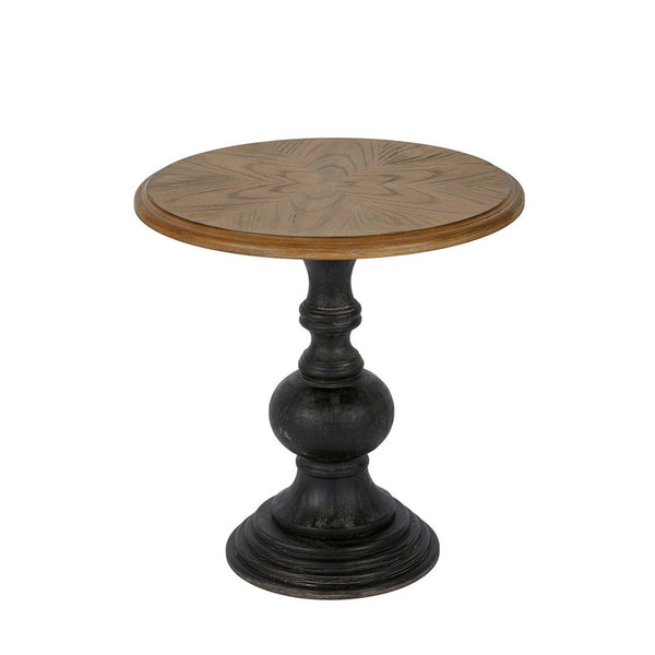Table With Reclaimed Wood Base - Walnut / Black