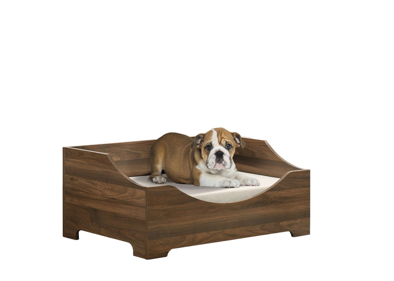 Gibson - Alder Wood Finish Modern Comfy Pet Bed With Cushion - Brown - Urban Living Furniture (Los Angeles, CA)