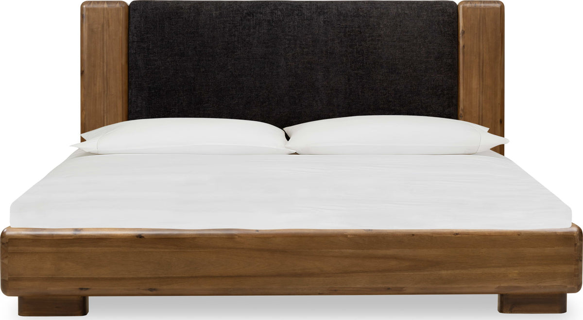 Boka - Chenille Upholstered Platform Bed