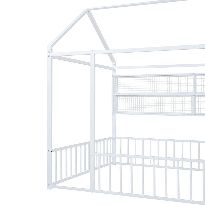 House Frame With Fence And Shelves