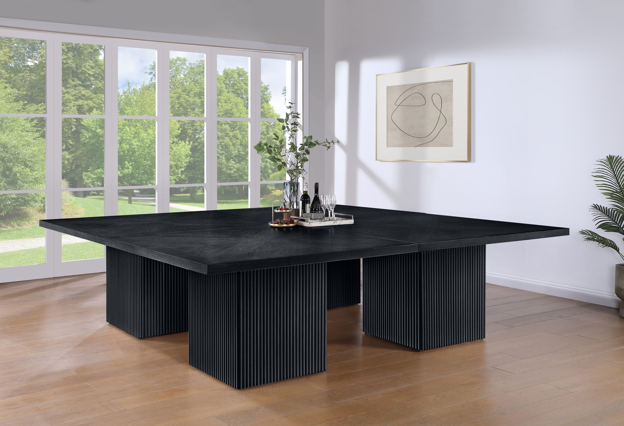 Belinda - Mid-Century Modern Modular Dining Table - Black - Urban Living Furniture (Los Angeles, CA)