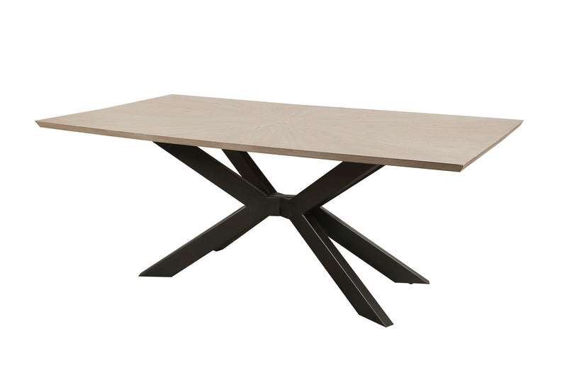 Crossings - Rectangular Dining Table With 4 Upholstered Chairs - Natural
