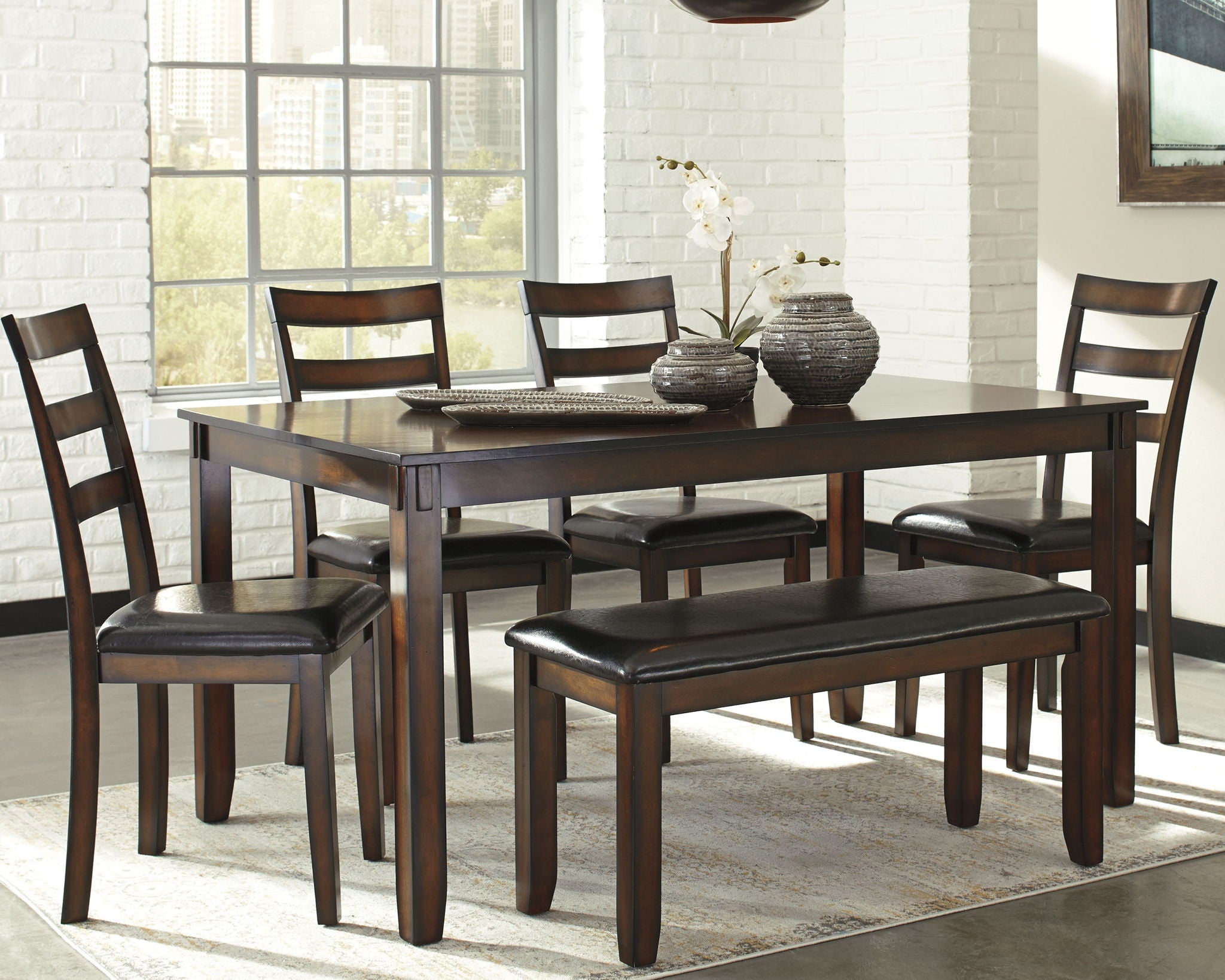 Coviar - Brown - Dining Room Table Set (Set of 6) - Urban Living Furniture (Los Angeles, CA)
