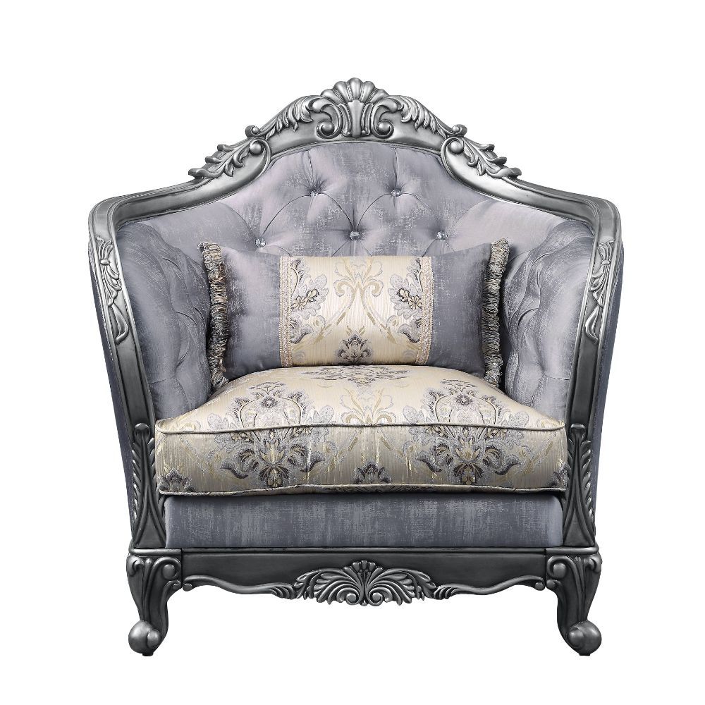 Ariadne - Chair - Fabric & Platinum - Urban Living Furniture (Los Angeles, CA)