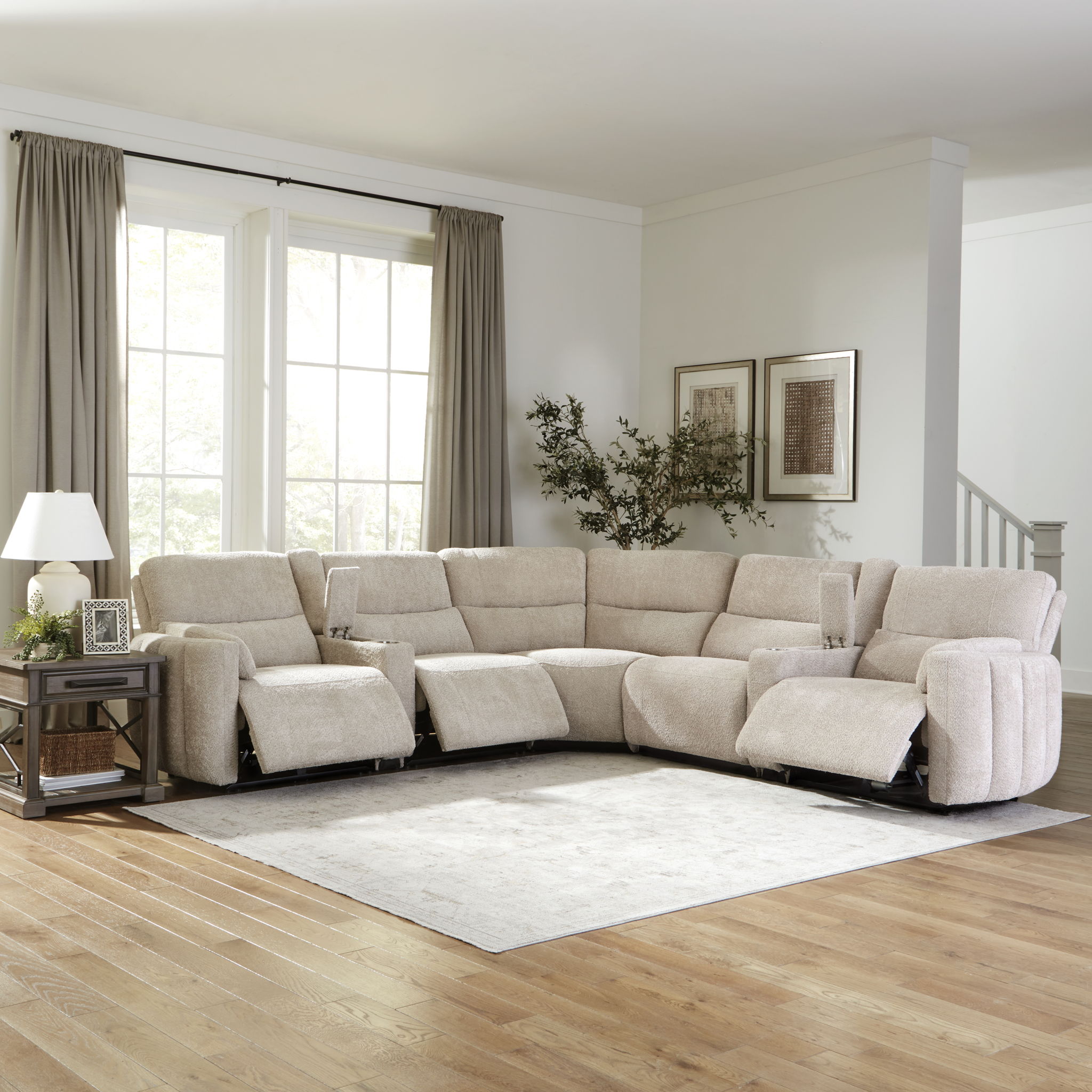 Modesto - Power Left Arm Facing Recliner - Buttercream - Urban Living Furniture (Los Angeles, CA)