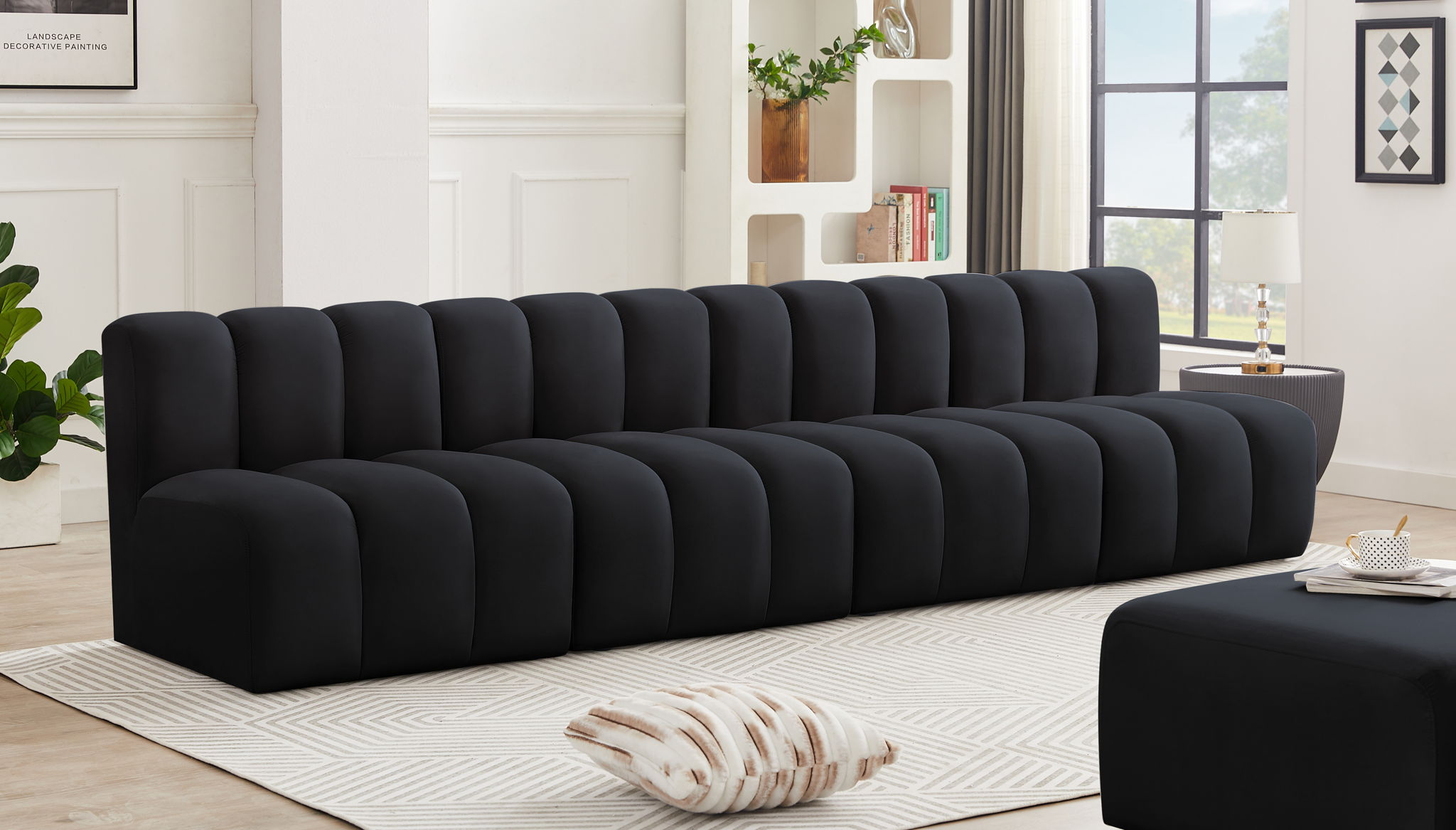 Arc - Velvet 4 Seats Modular Sofa - Urban Living Furniture (Los Angeles, CA)