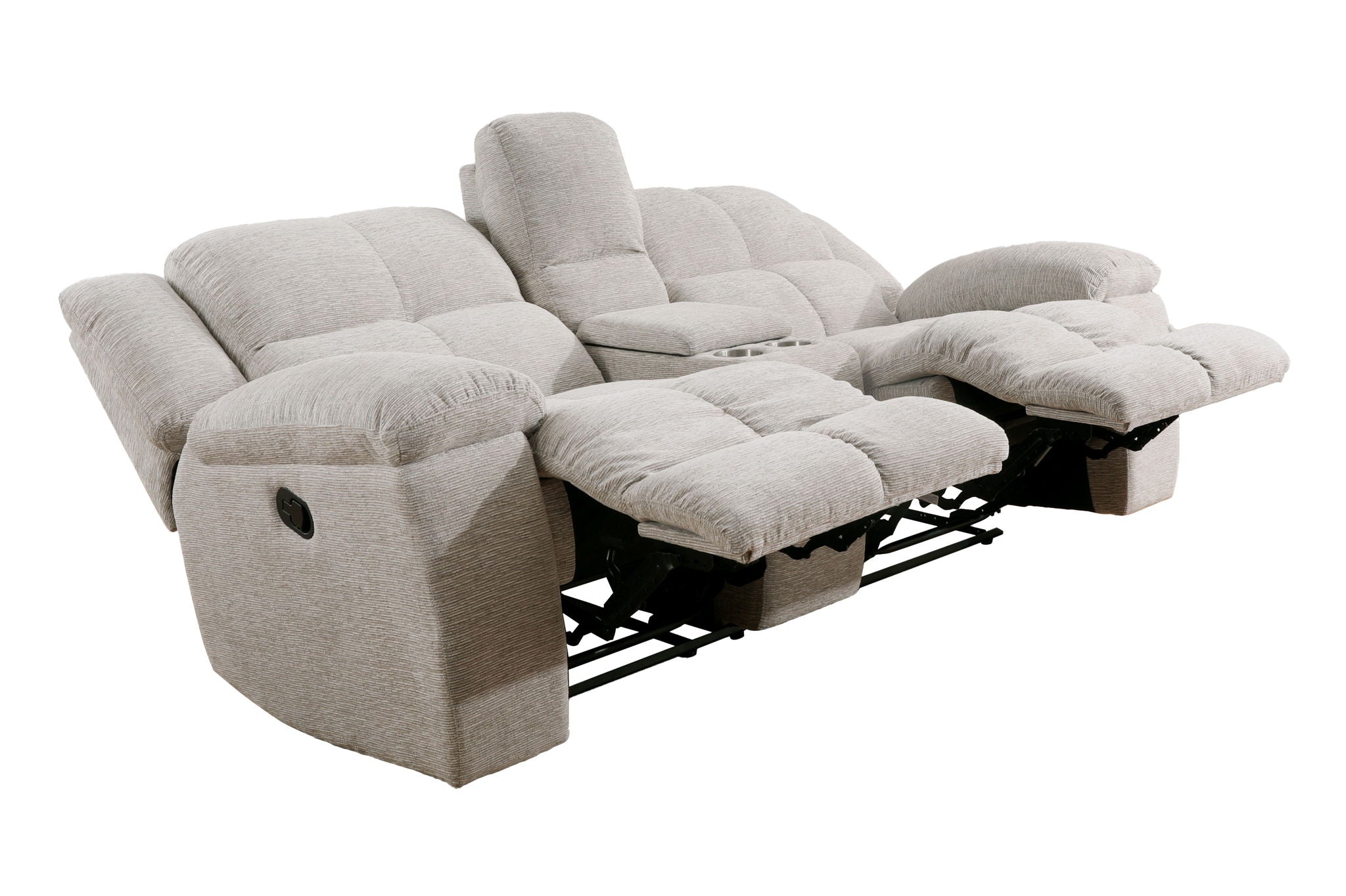 Buster - Manual Reclining Console Loveseat - Opal Taupe - Urban Living Furniture (Los Angeles, CA)