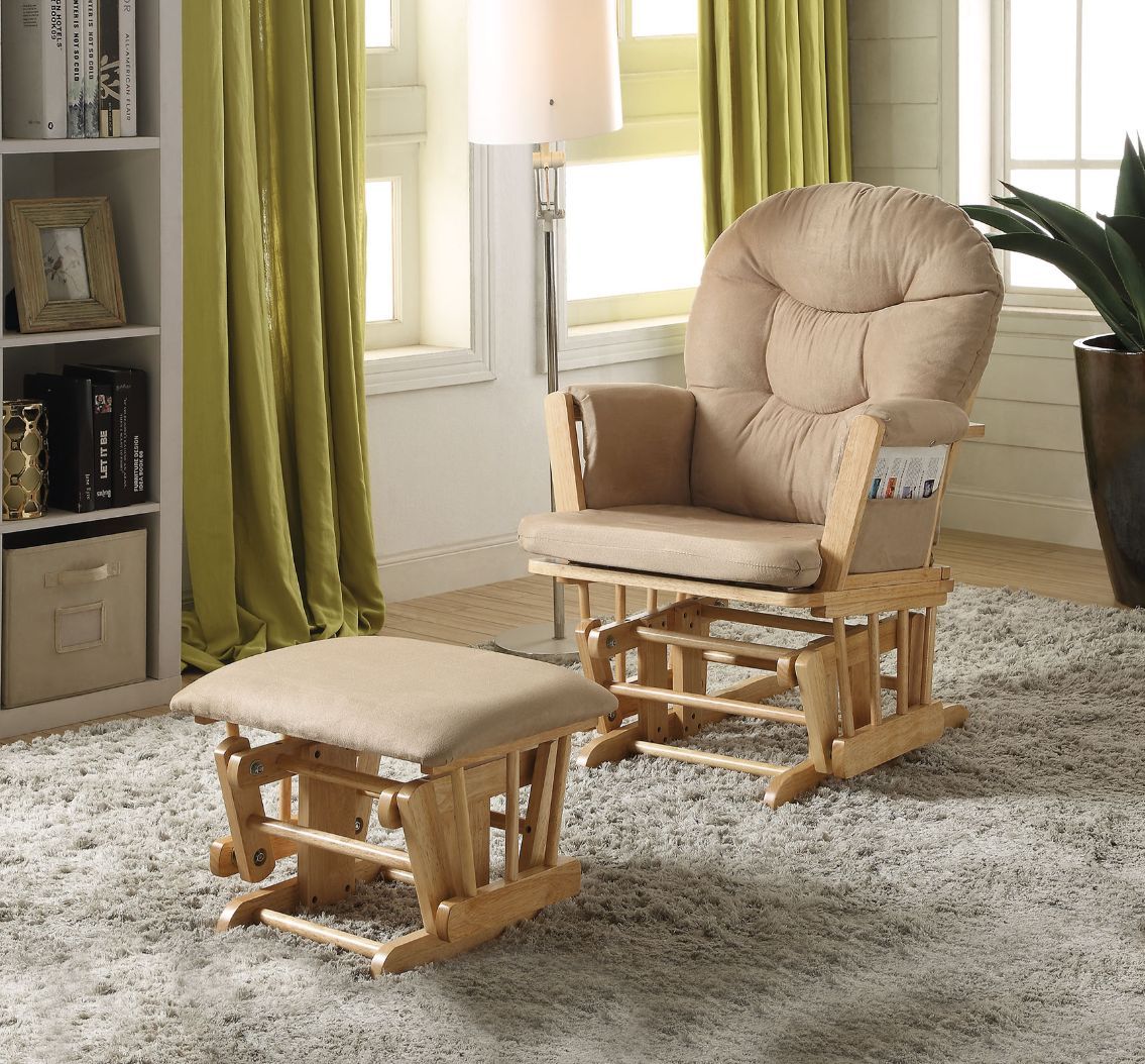 Rehan - Accent Chair - Taupe Microfiber & Natural Oak - Urban Living Furniture (Los Angeles, CA)