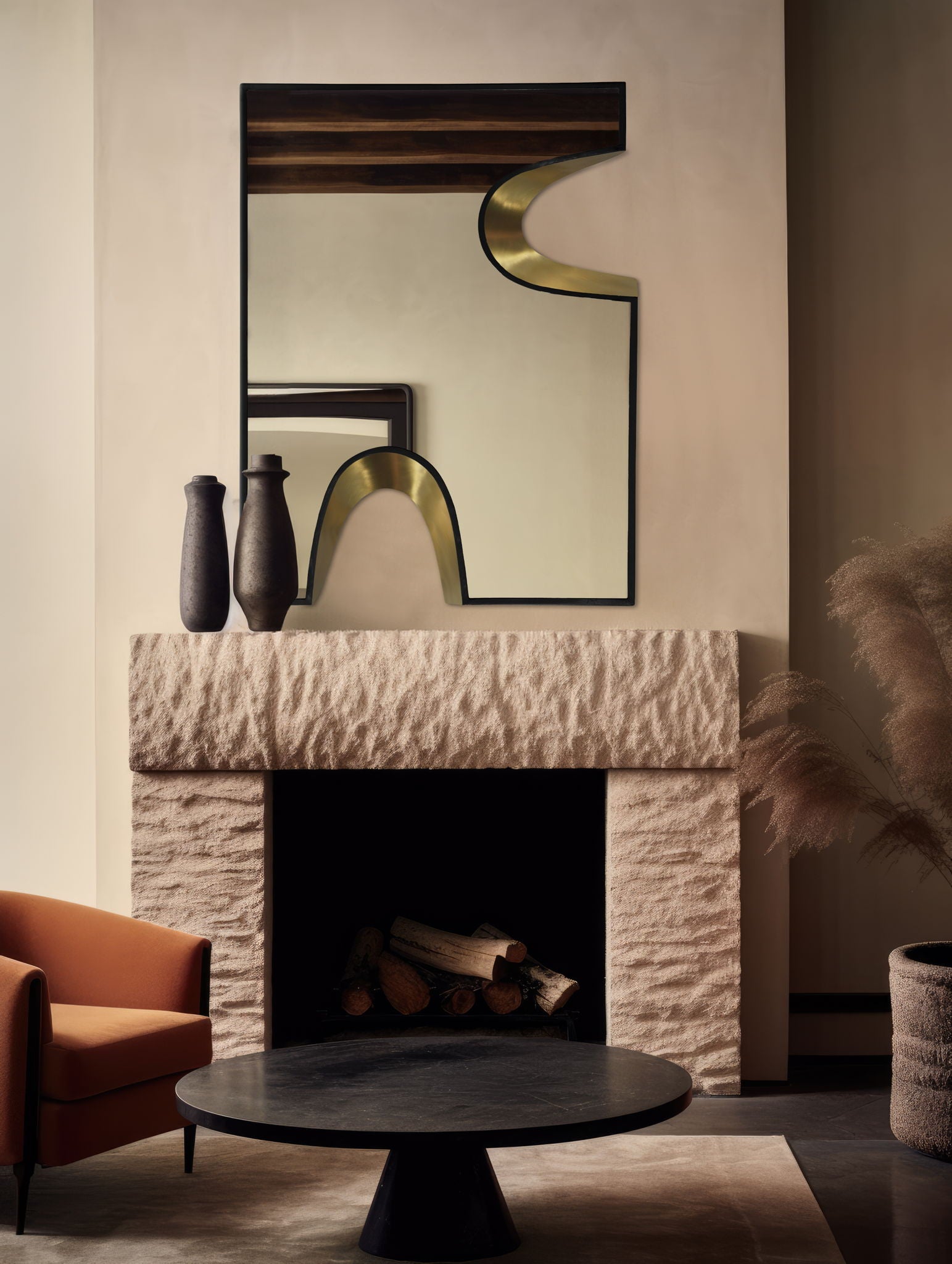 Soleil - Mirror With Gold Accent