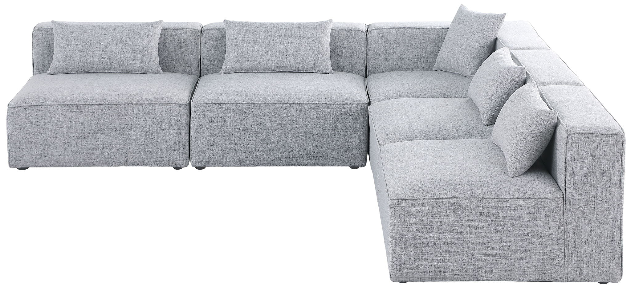 Cube - Linen 5 Piece Modular Corner Armless Sectional - Urban Living Furniture (Los Angeles, CA)