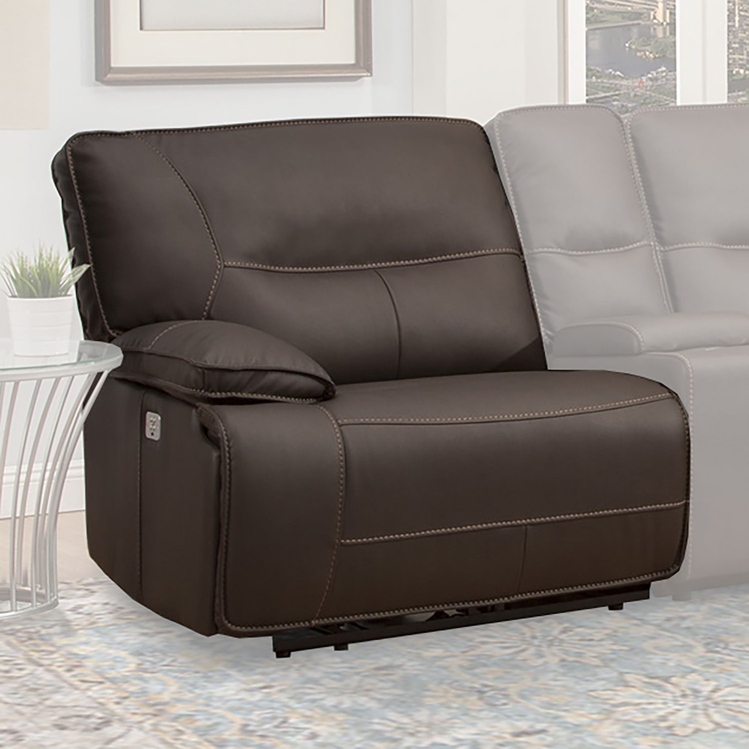 Spartacus - Power Left Arm Facing Recliner - Chocolate - Urban Living Furniture (Los Angeles, CA)