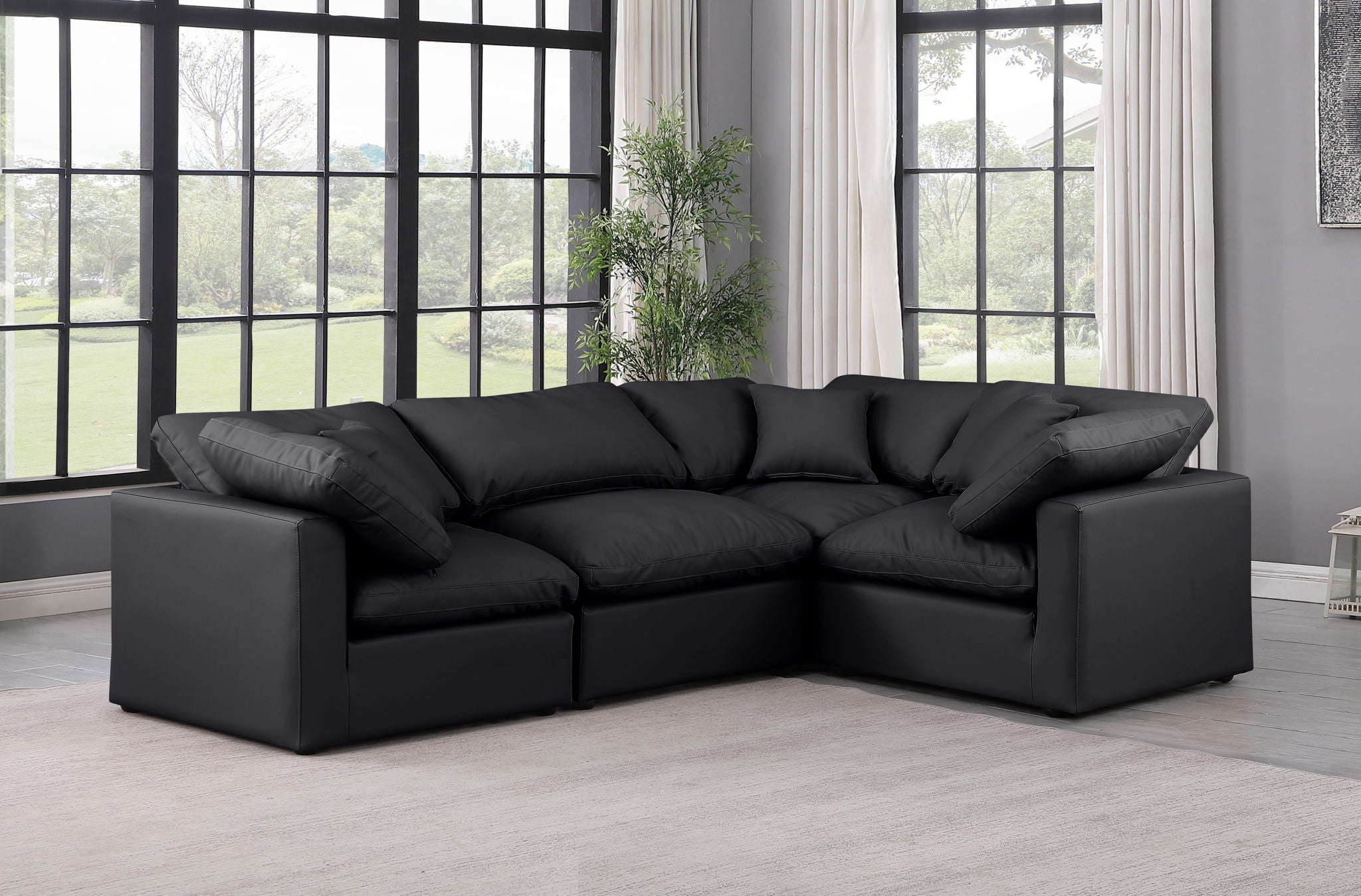 Indulge - Faux Leather 4 Piece Modular Corner Sectional - Urban Living Furniture (Los Angeles, CA)