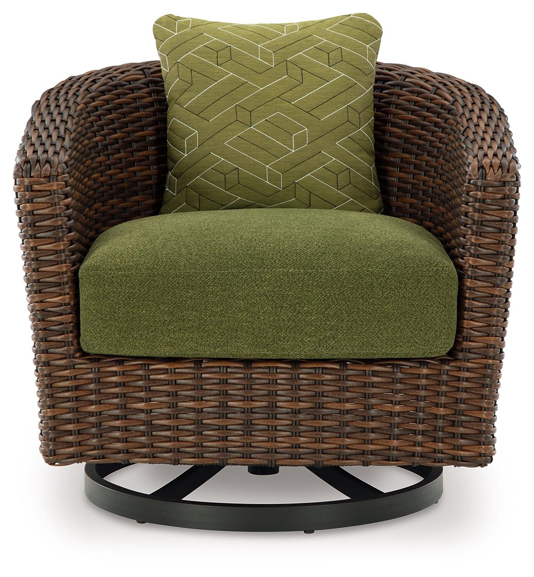Horizon Hall - Brown / Green - Swivel Lounge With Cushion - Urban Living Furniture (Los Angeles, CA)
