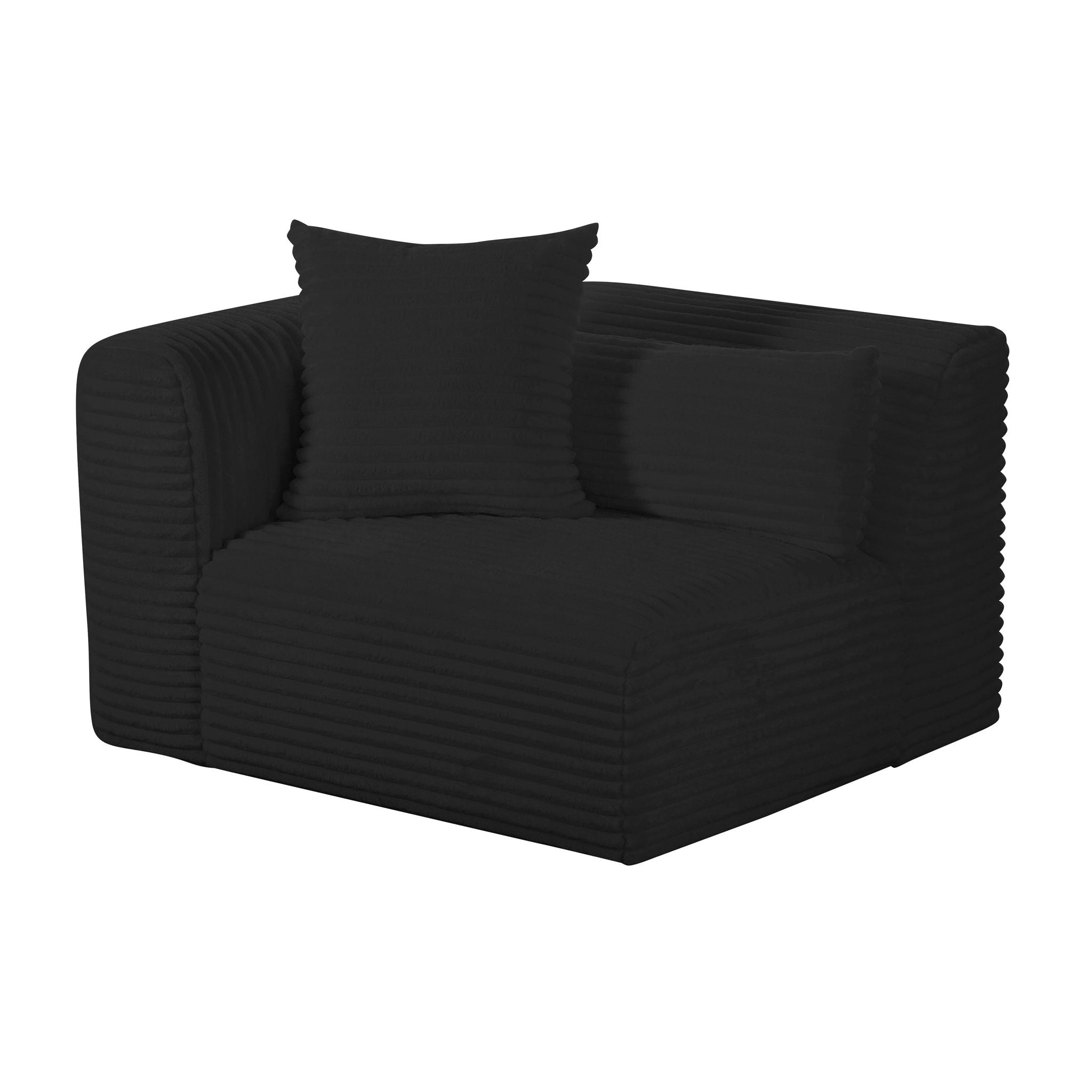 Tarra - Fluffy Oversized Corduroy Modular Corner Chair - Urban Living Furniture (Los Angeles, CA)