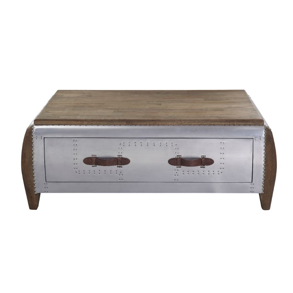 Brancaster - Coffee Table - Antique Oak & Aluminum - Urban Living Furniture (Los Angeles, CA)