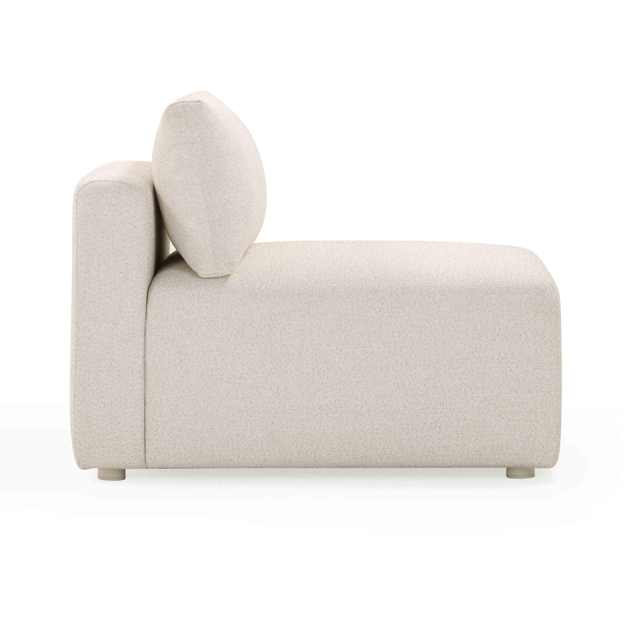 Hangover - Outdoor Modular Armless Chair - Cream - Urban Living Furniture (Los Angeles, CA)