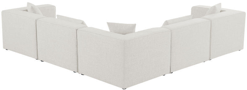 Cube - Linen 5 Piece Modular Corner Sectional