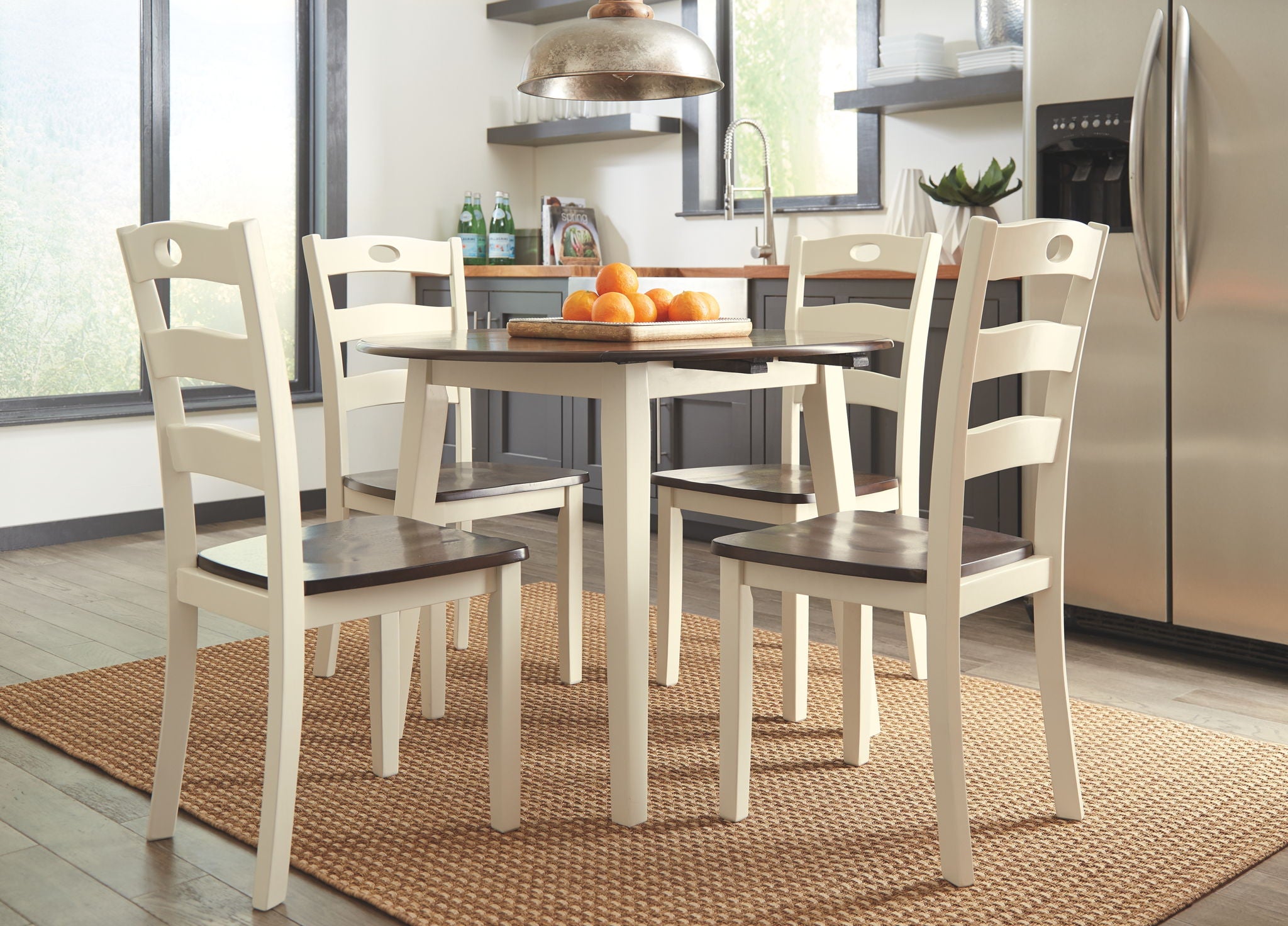 Woodanville - Cream / Brown - Dining Room Side Chair (Set of 2) - Urban Living Furniture (Los Angeles, CA)