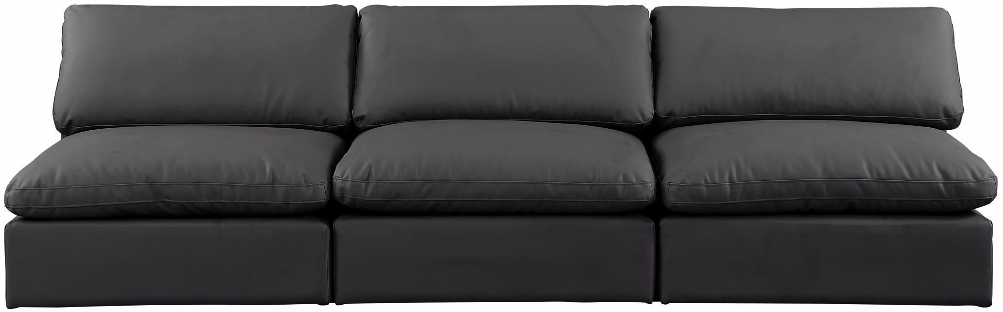 Comfy - Faux Leather Modular Armless Sofa 3 Seats - Urban Living Furniture (Los Angeles, CA)