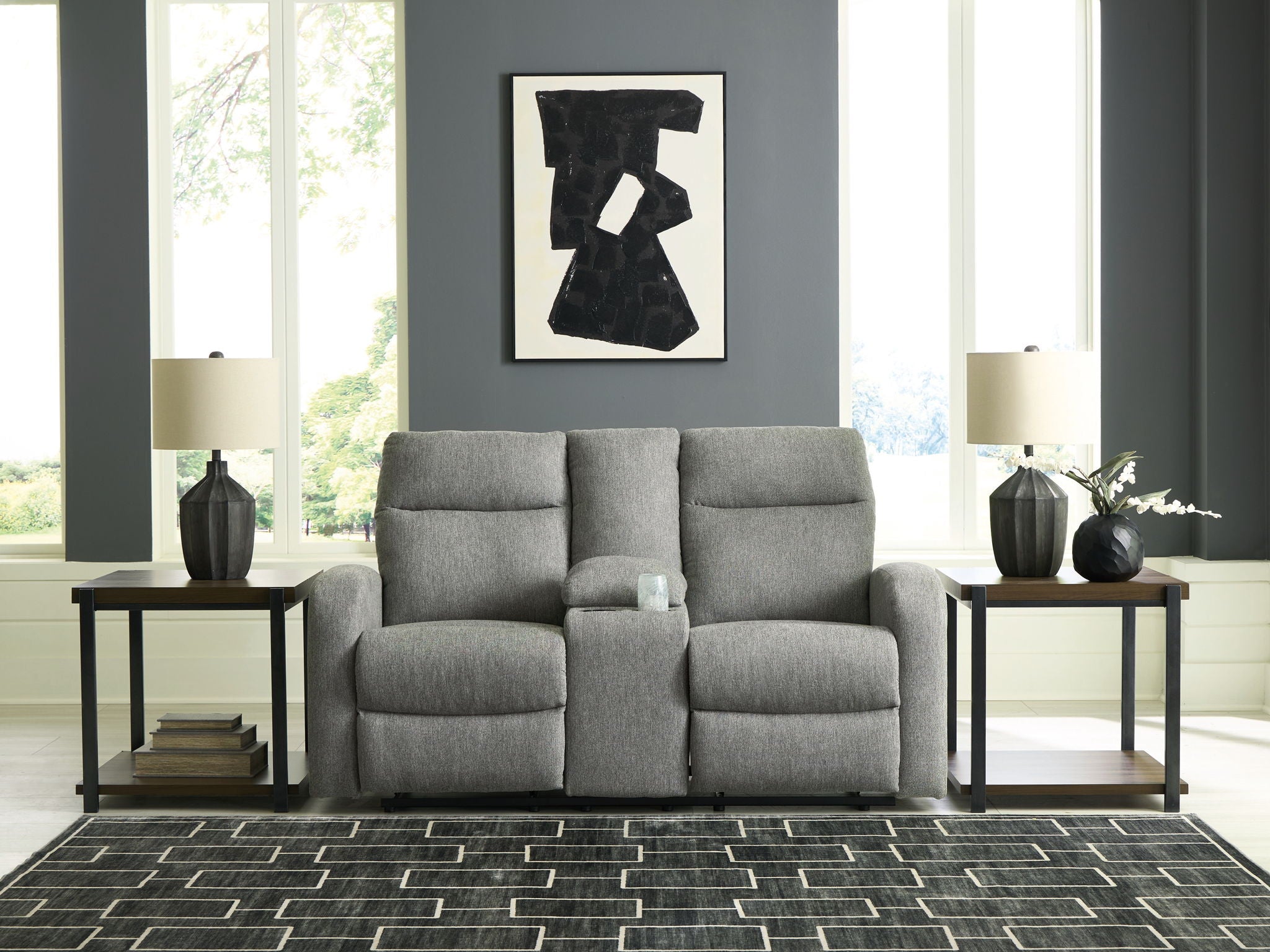 Gauntlet - Sterling - Double Recline Loveseat With Console - Urban Living Furniture (Los Angeles, CA)