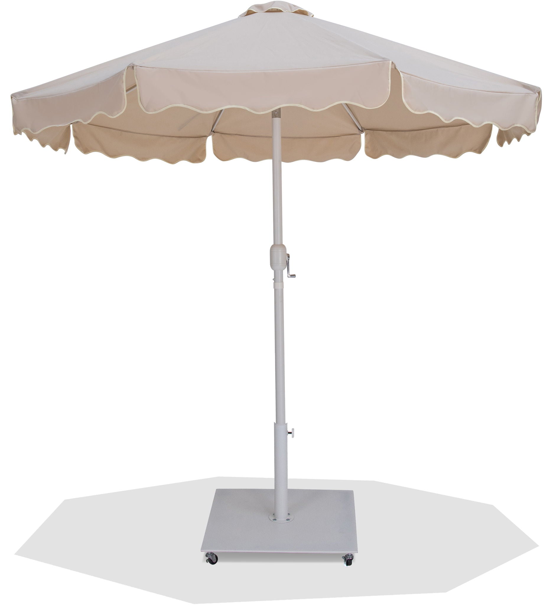 Amalfi - Aluminum Patio Umbrella - White Base / White Pole - Urban Living Furniture (Los Angeles, CA)