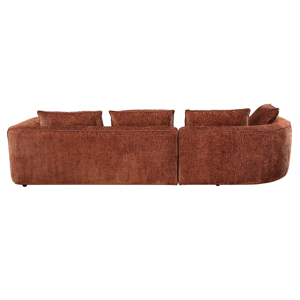 Aceso - Sectional Sofa With 4 Pillows - Rust Brown Chenille - Urban Living Furniture (Los Angeles, CA)