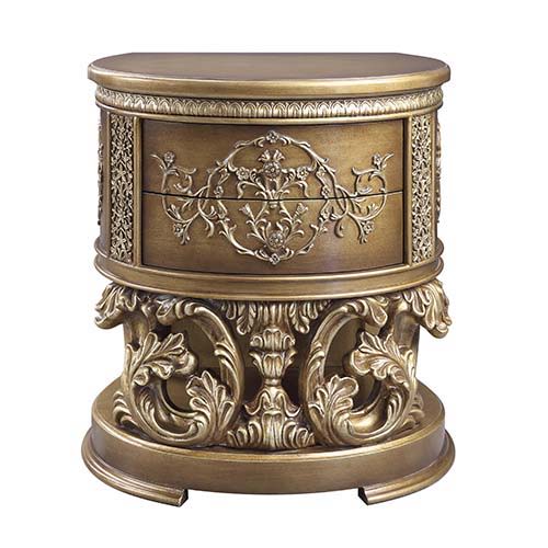 Constantine - Nightstand - Brown & Gold Finish - Urban Living Furniture (Los Angeles, CA)