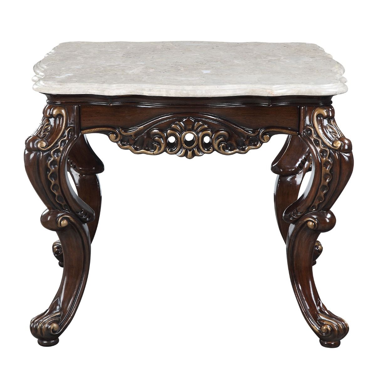 Benbek - End Table - Marble & Antique Oak - Urban Living Furniture (Los Angeles, CA)