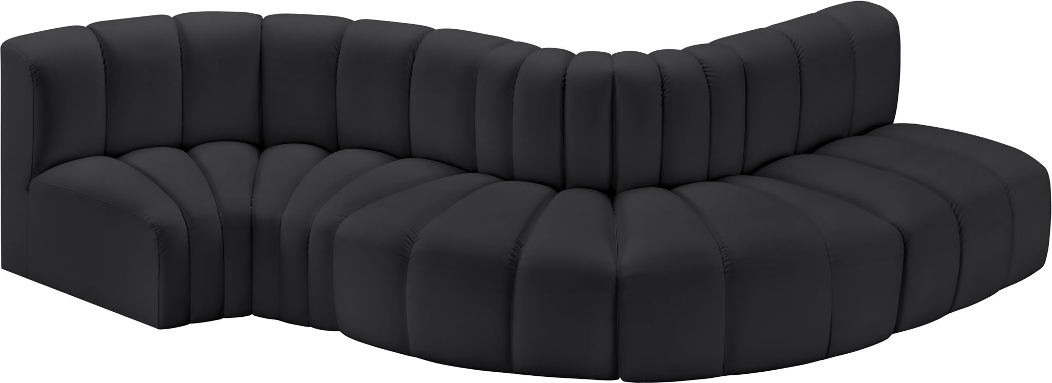 Arc - Faux Leather 5 Piece Modular Sofa