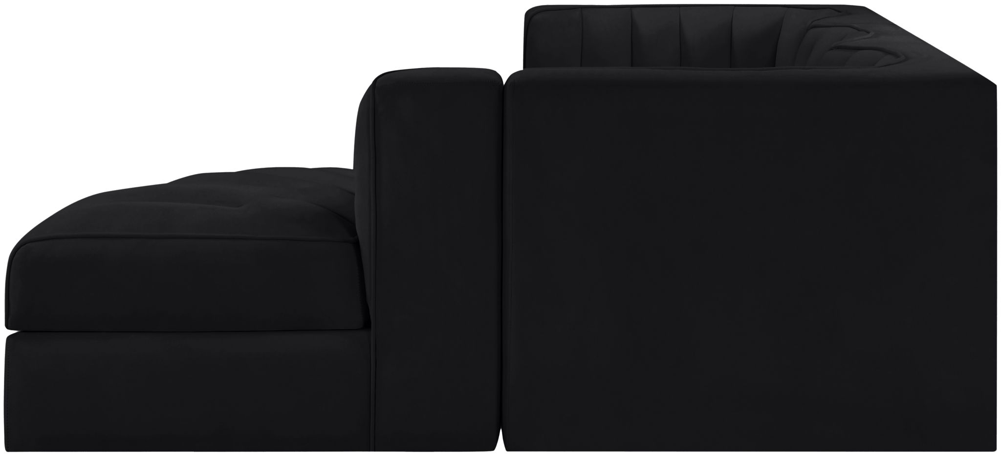 Rummi - Velvet Performance Fabric Upholstered 4 Piece Modular Sectional, With Reverse Corner Chair - Urban Living Furniture (Los Angeles, CA)